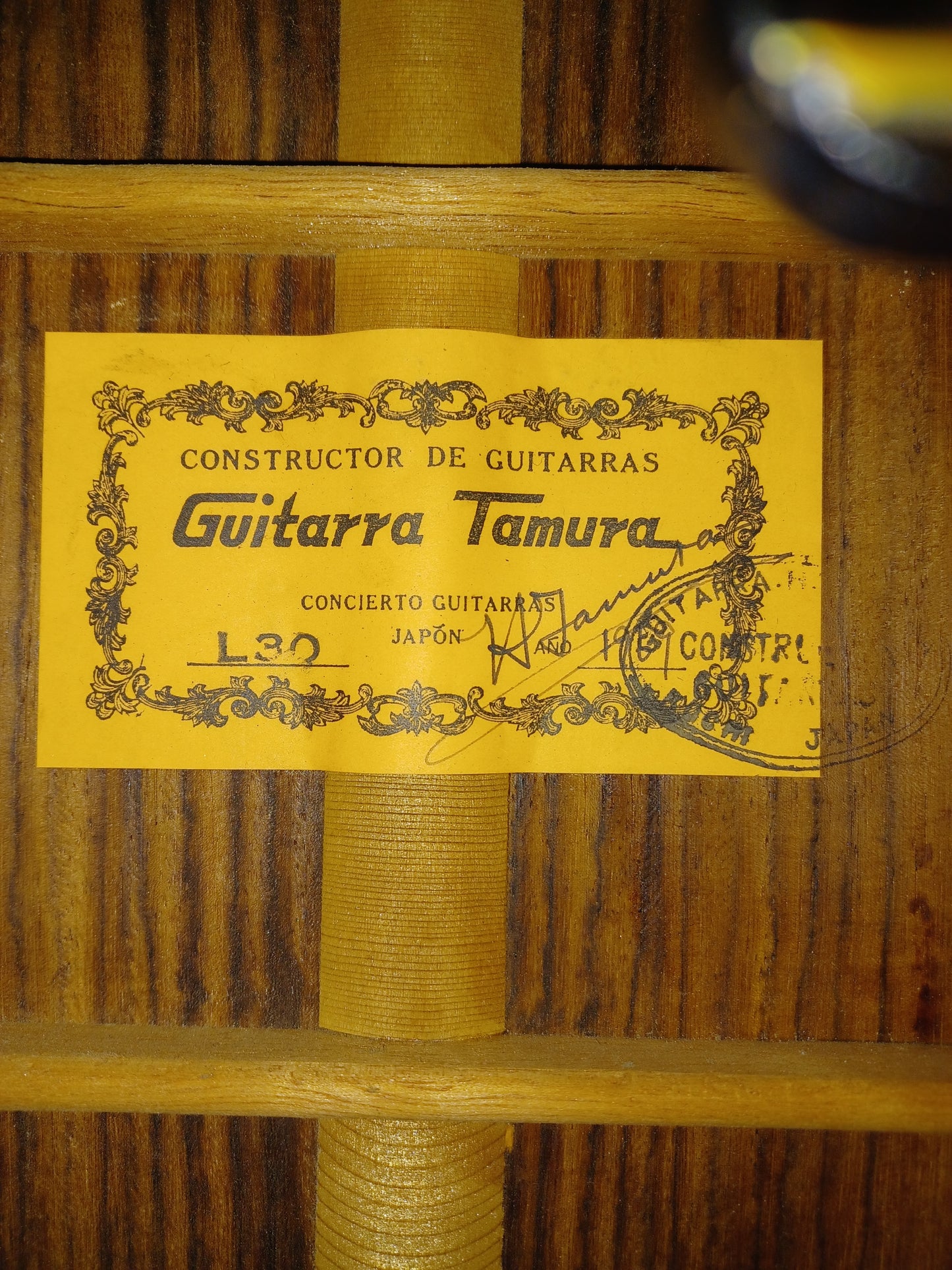 Hiroshi Tamura L30 Handmade Alto (Terz) Classical Guitar 1969