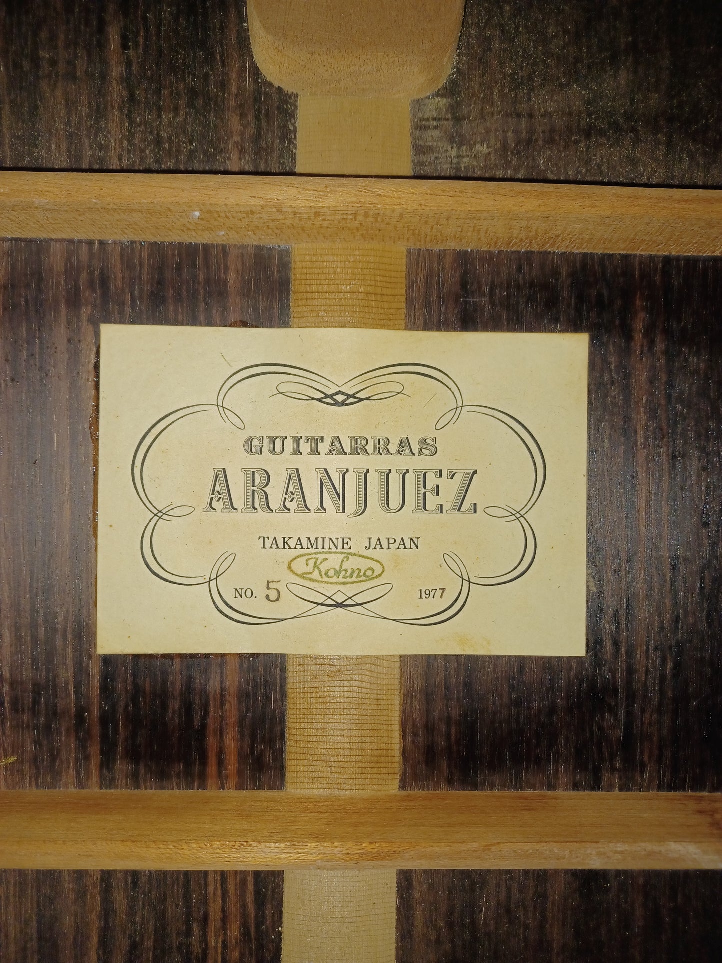 Takamine Aranjuez No 5 Kohno Top Solid Cedar Handmade Classical Guitar Japan 1977