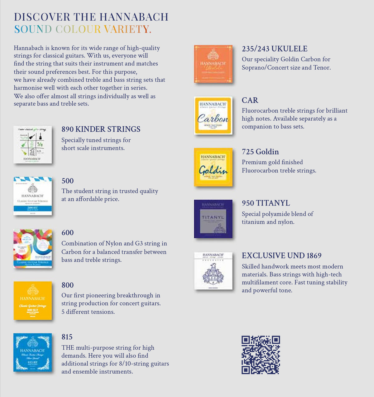 Hannabach 728 Custom Basses High Tension Bass Set Handmade Classical Guitar Strings