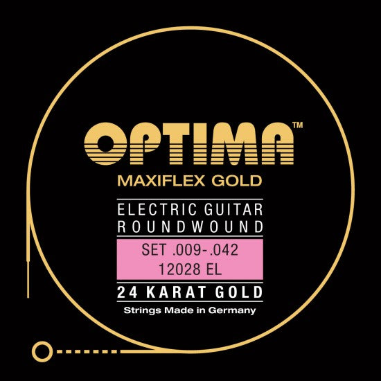 Optima Maxiflex 24K Gold Electric Guitar Strings 9-42