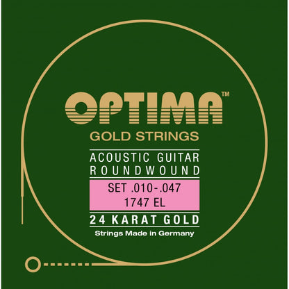 Optima 24K Gold Acoustic Guitar Strings 10-47