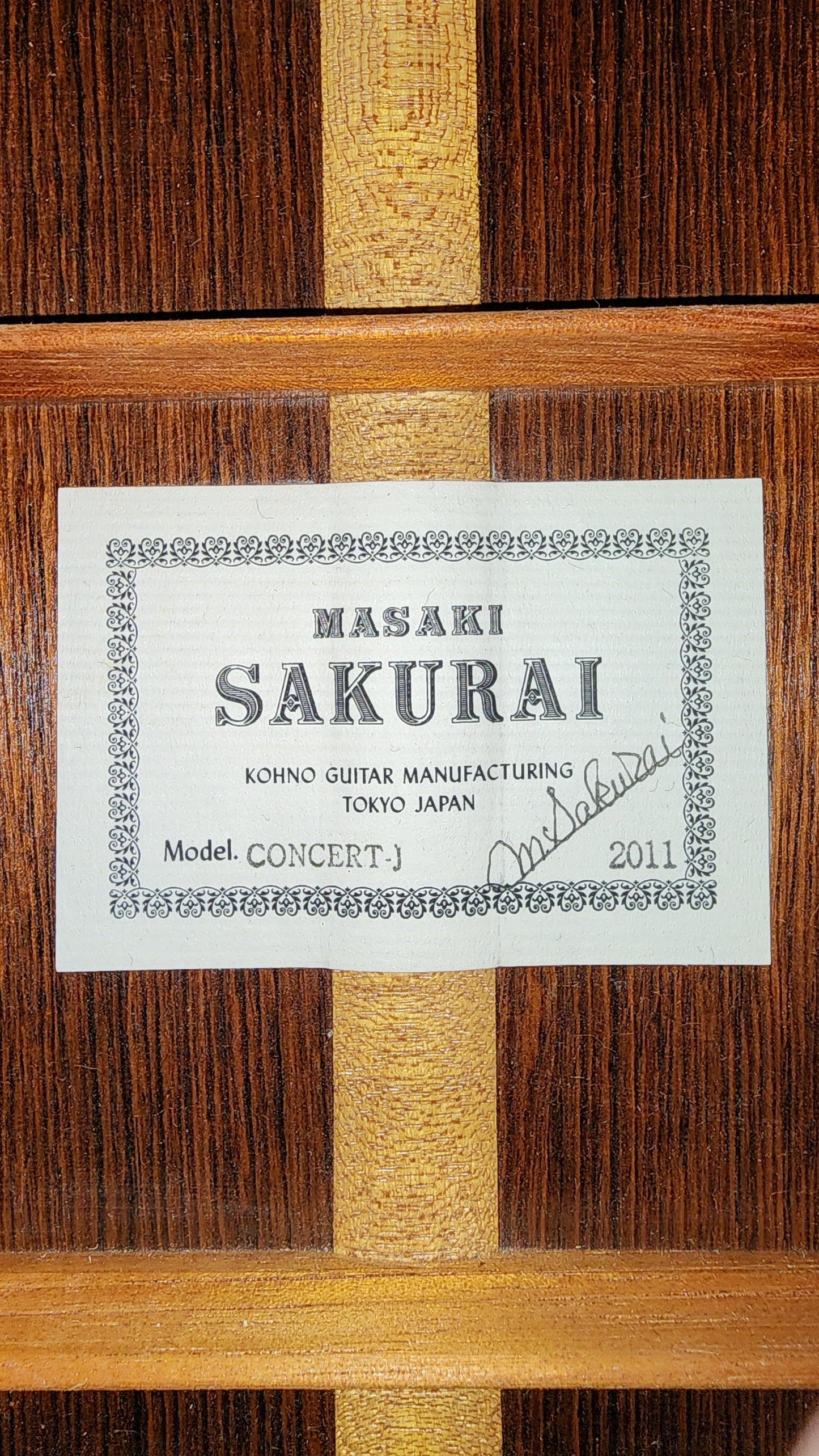 Masaki Sakurai Concert-J Masterbuilt Concert Classical Guitar 2011