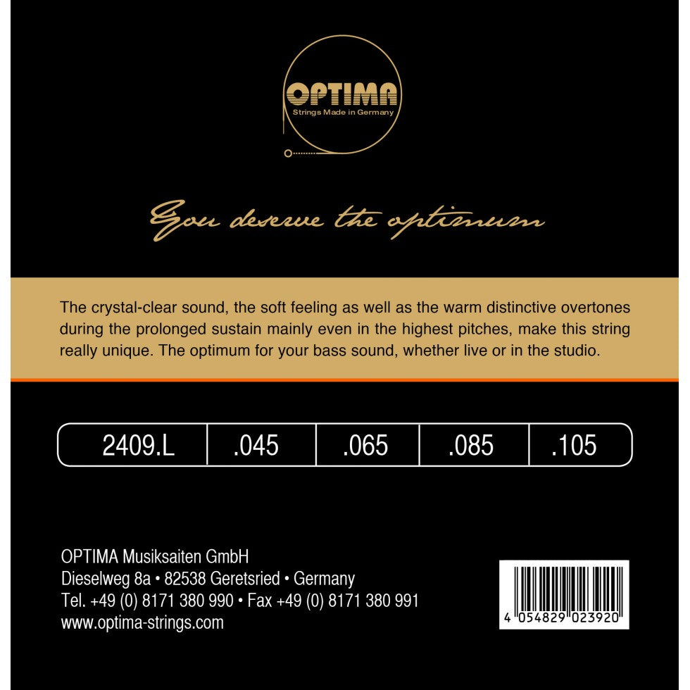 Optima Unique 24 Karat Gold Electric Bass Strings 45-105