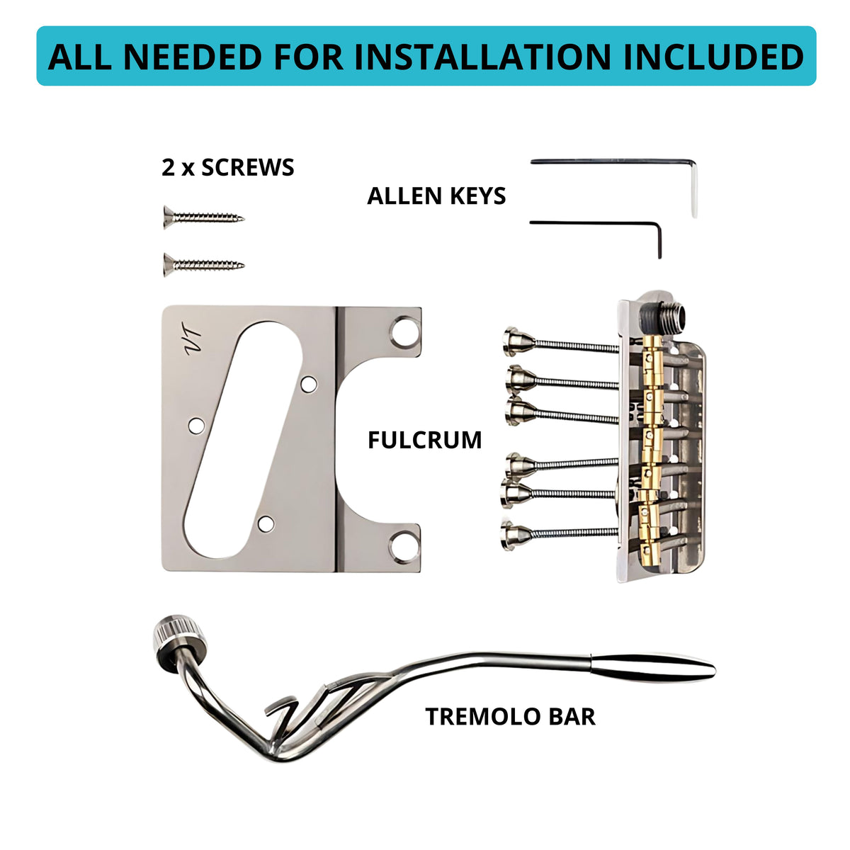 Vega-Trem VT2ND Teletrem Classic Telecaster Guitar Tremolo for TeleBridge (Open Box)