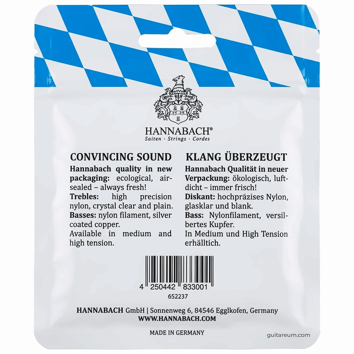 Hannabach 500 MT Classical Guitar Strings Medium Tension