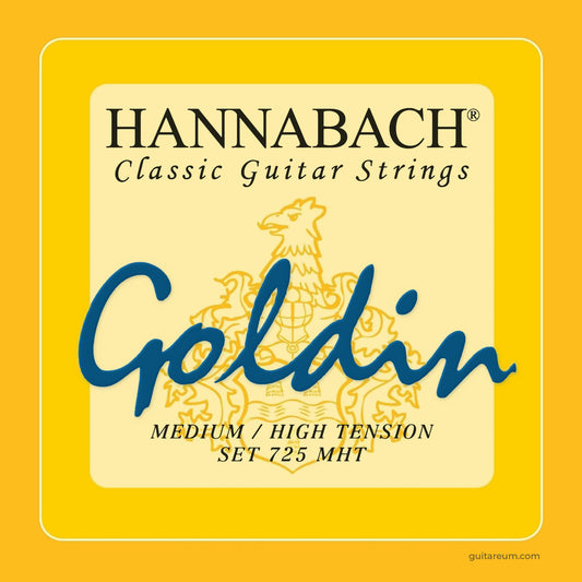Hannabach 725 MHT Goldin Classical Guitar Strings Medium-High Tension