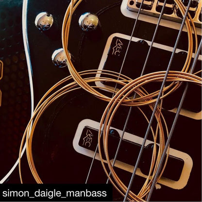 Optima Unique 24 Karat Gold Electric Bass Strings 45-105