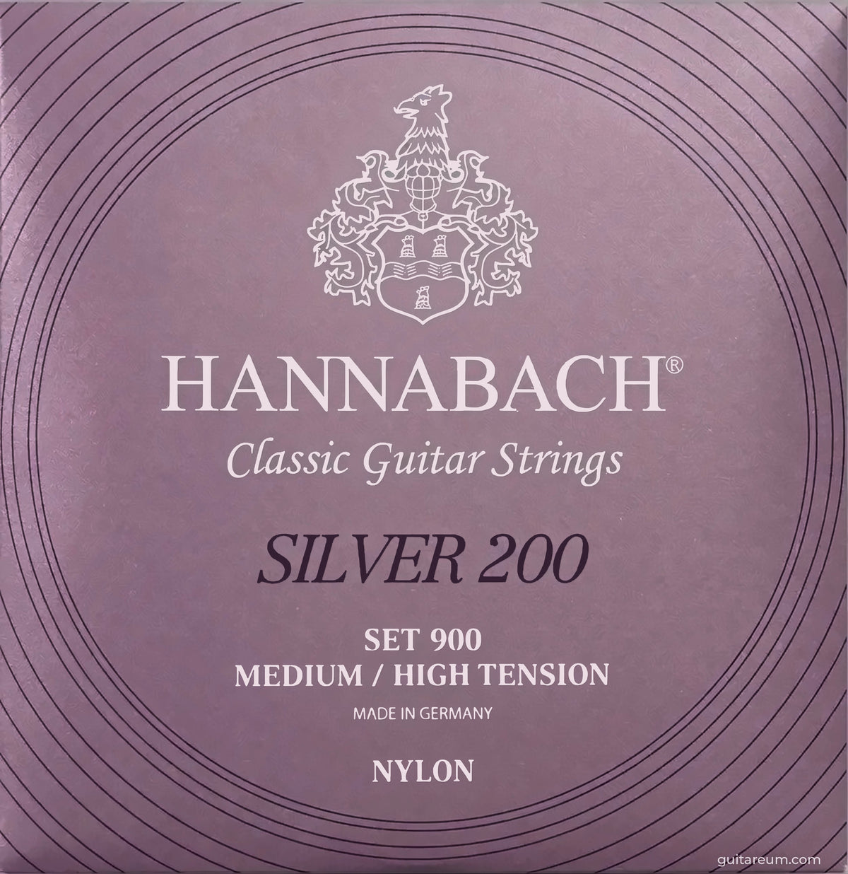 Hannabach 900 MHT Silver 200 Handmade Classical Guitar Strings Medium-High Tension, Full Set