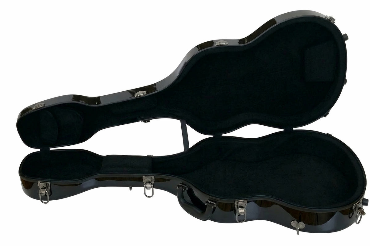 JW Eastman Fiberglass Classical Guitar Case with Backpack Straps & Hygrometer