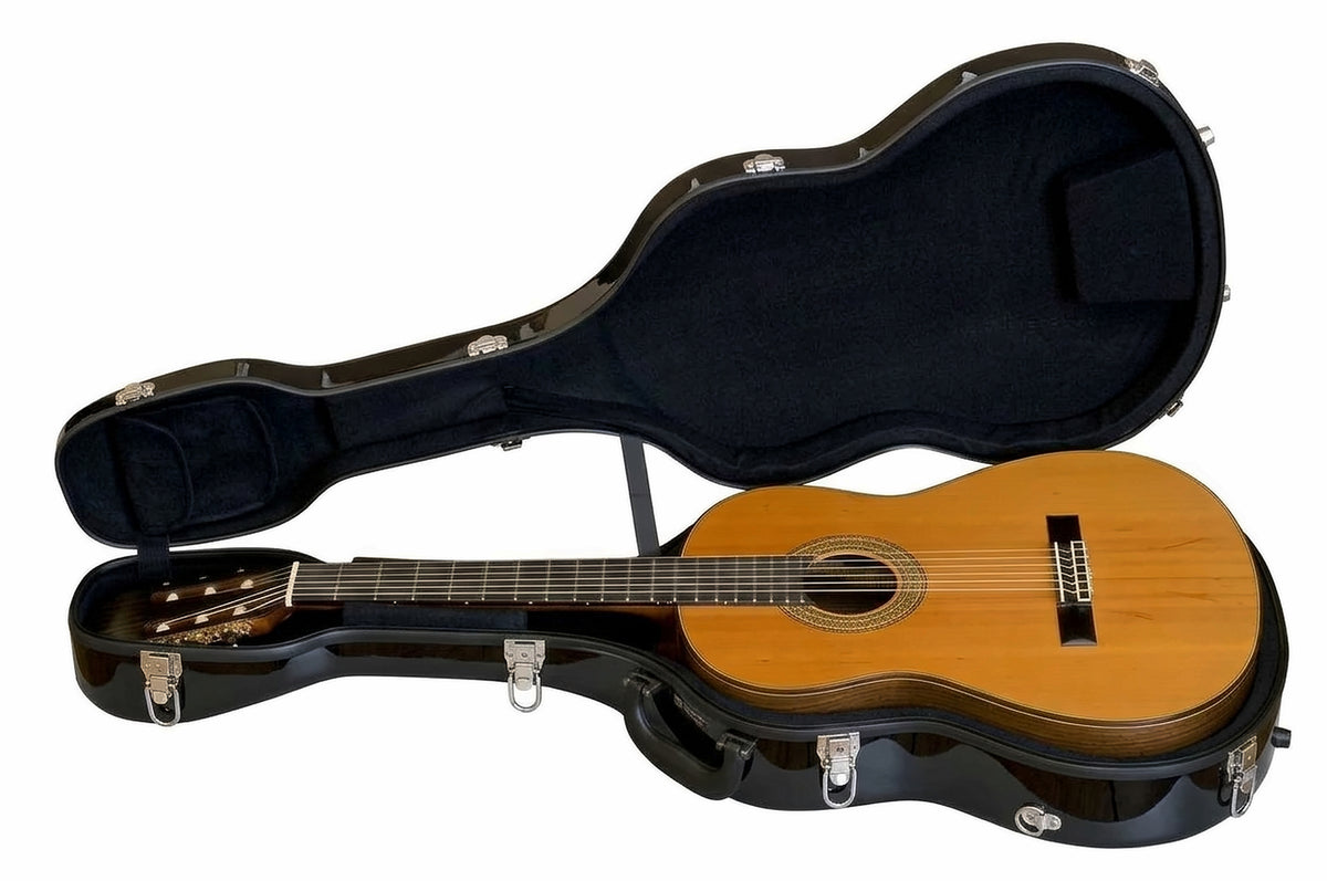 JW Eastman Fiberglass Classical Guitar Case with Backpack Straps & Hygrometer