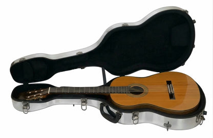 JW Eastman Fiberglass Classical Guitar Case with Backpack Straps & Hygrometer