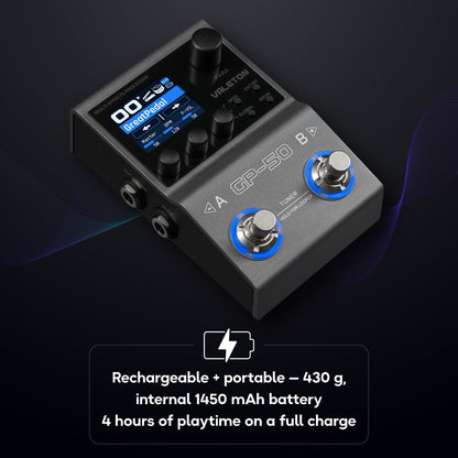 Valeton GP-50 Multi-Effects Guitar Processor | NAM & IR Loader, Bluetooth, 100+ HD Effects