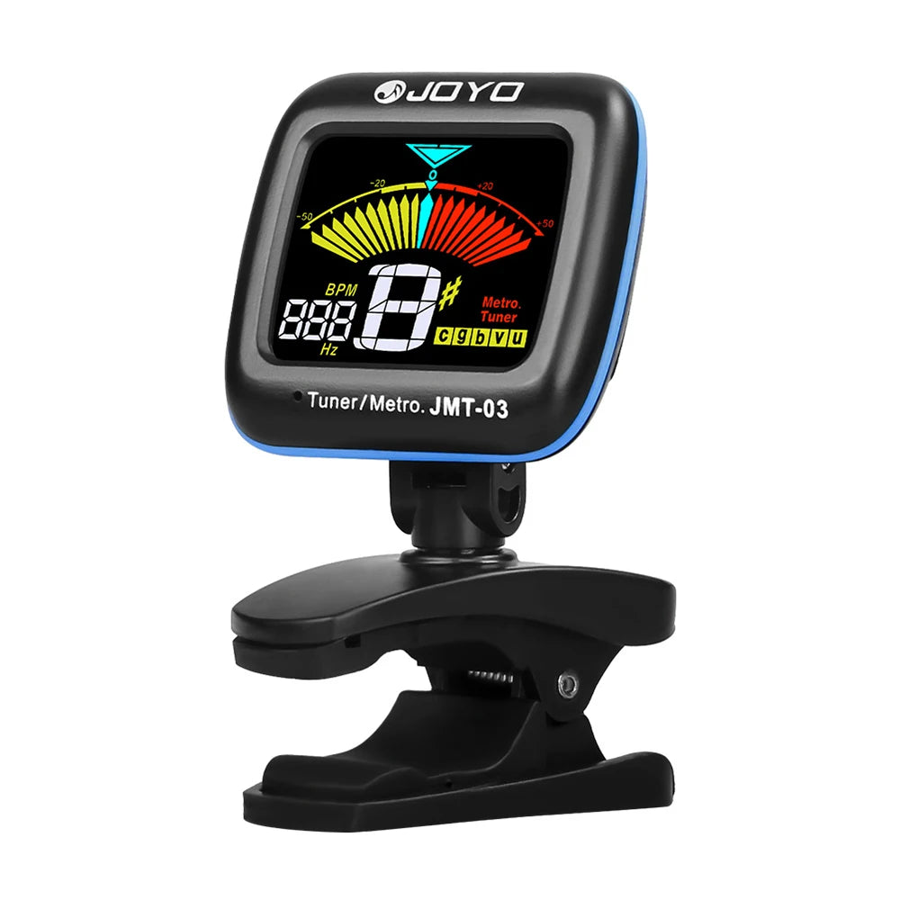 JOYO JMT-03 Guitar Tuner 360 Degree Rotatable Clip-On TAP Tempo Metronome