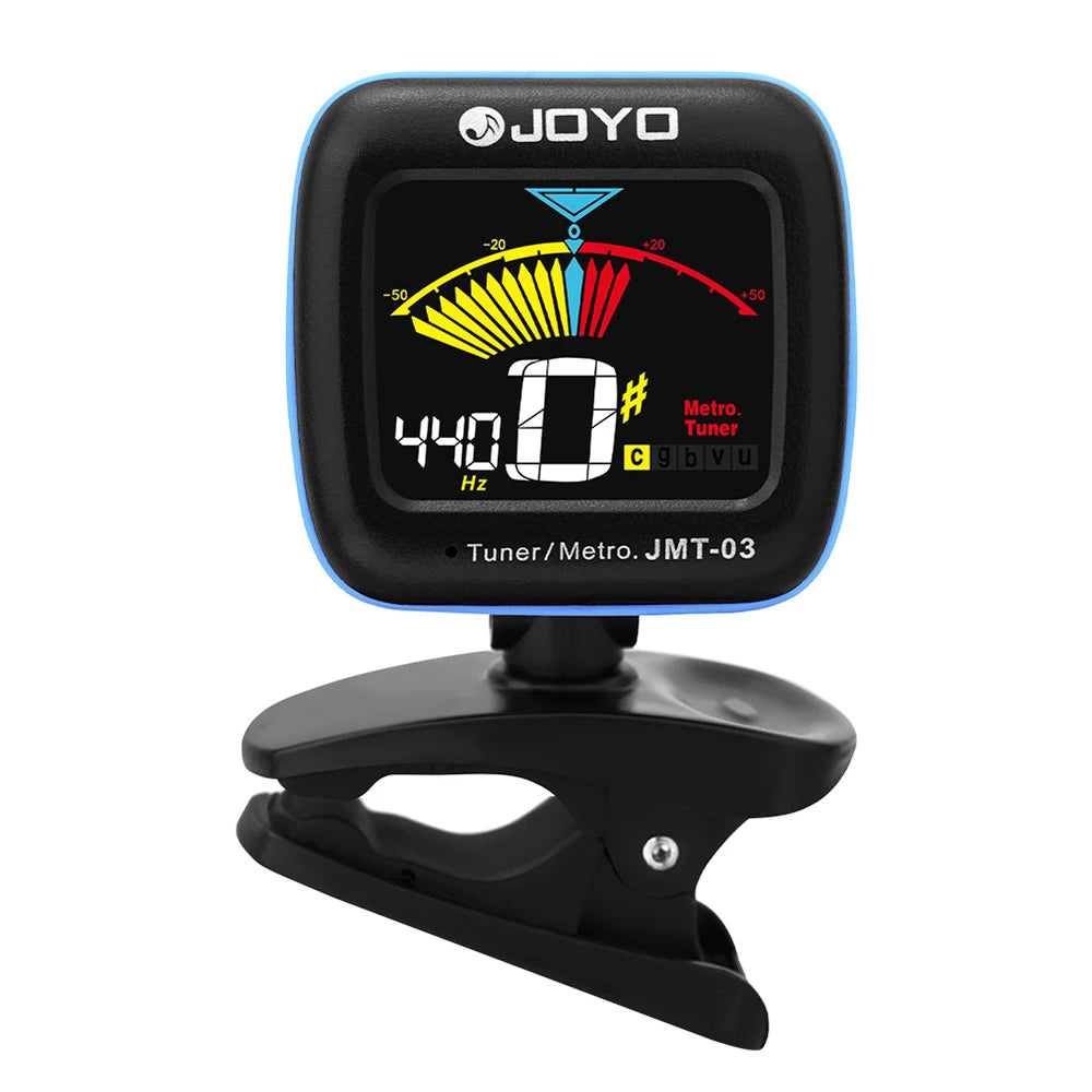 JOYO JMT-03 Guitar Tuner 360 Degree Rotatable Clip-On TAP Tempo Metronome