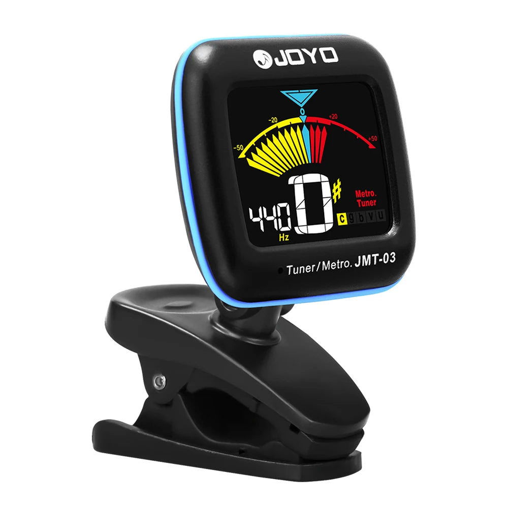 JOYO JMT-03 Guitar Tuner 360 Degree Rotatable Clip-On TAP Tempo Metronome