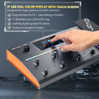JOYO GEM BOX Series Guitar Multi-Effect Processor Built in Drum Machine IR Amp