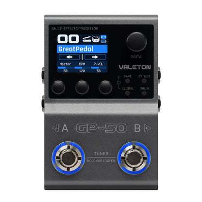 Valeton GP-50 Multi-Effects Guitar Processor | NAM & IR Loader, Bluetooth, 100+ HD Effects