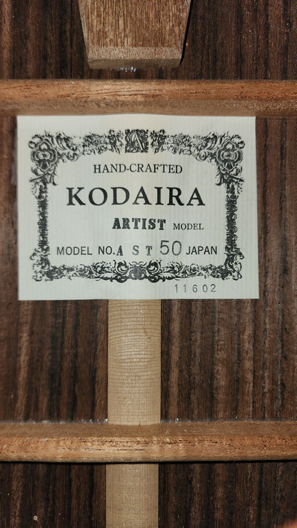 Kodaira Artist AST-50 Handmade Classical Guitar, Solid Cedar, IRW Japan 2000s