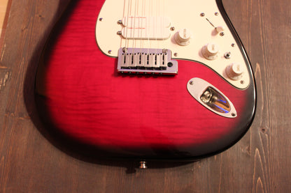 Fender Strat Plus Ultra Crimson Frost AAA Flame Maple Top 1990