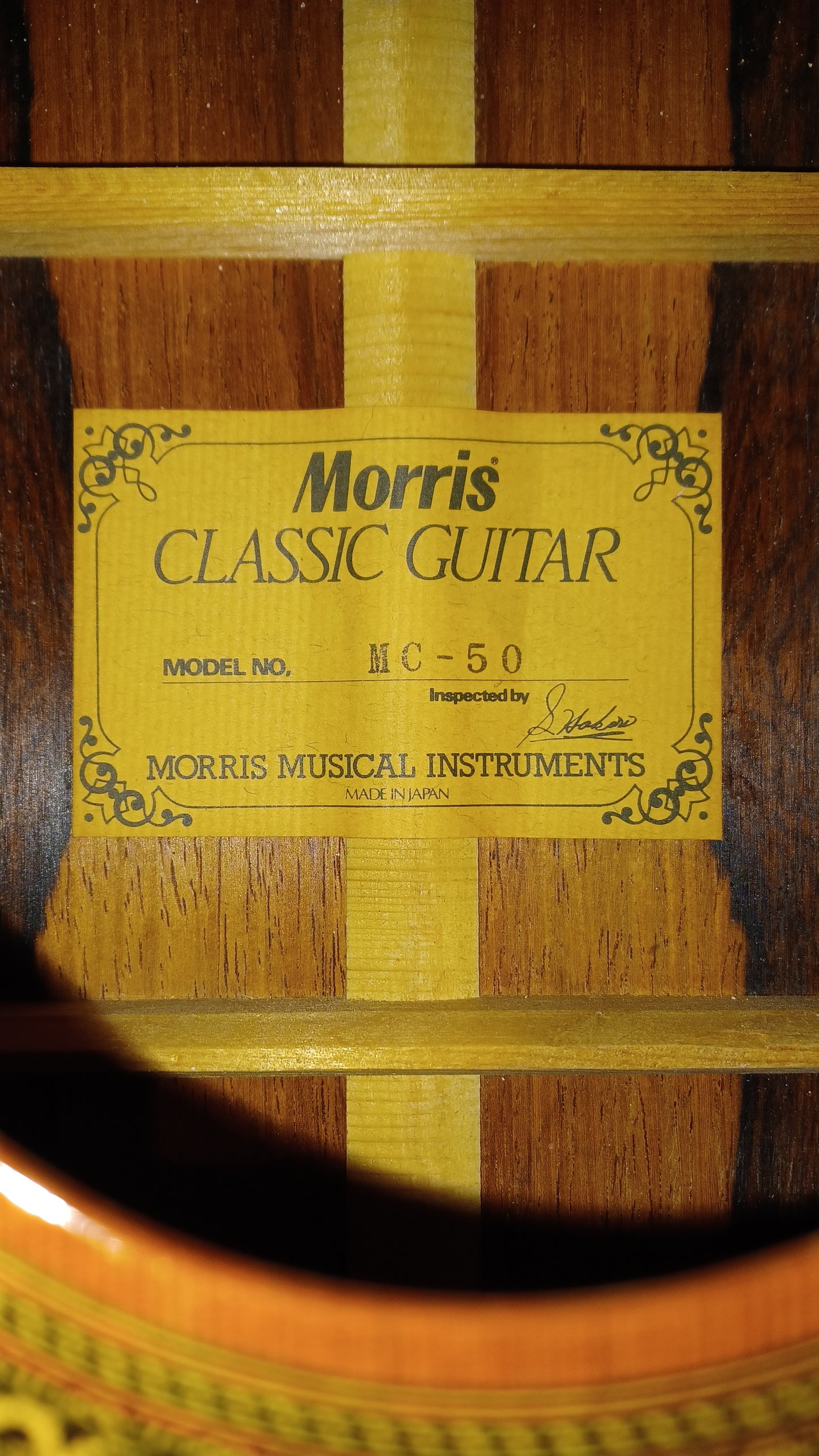 Morris MC-50 Classical Guitar BRW Back and Sides Japan 1979