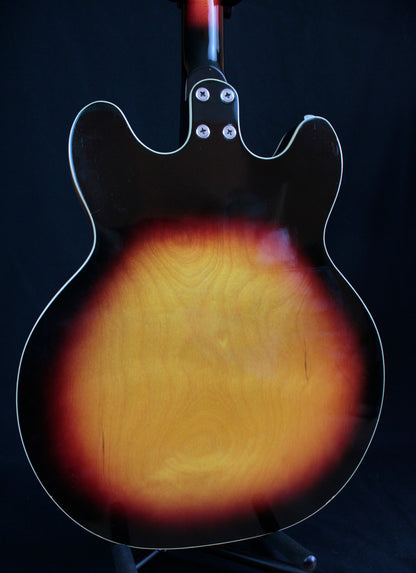 Harmony H22/1 Hollowbody Double Cutaway Bass Sunburst 1970s