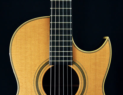 Gallagher Handmade Nylon String Cutaway Concert Guitar, Built-in Piezo, EQ 1990s