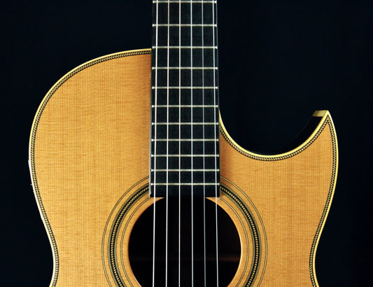 Gallagher Handmade Nylon String Cutaway Concert Guitar, Built-in Piezo, EQ 1990s