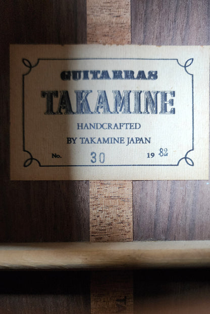 Takamine No 30 Handcrafted Concert Classical Guitar Japan 1982