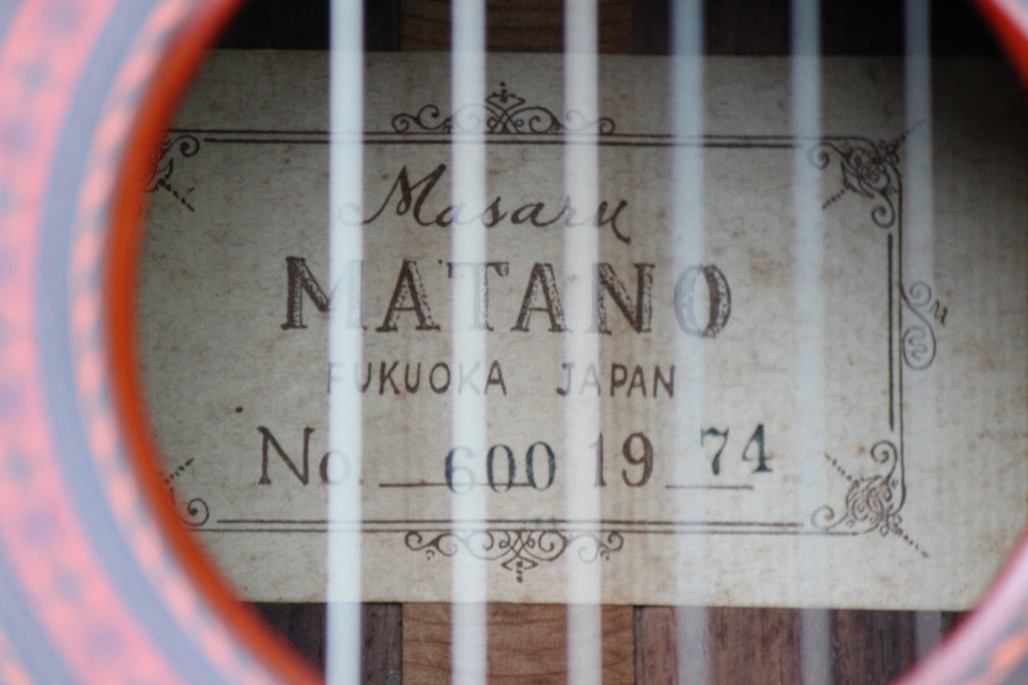 Masaru Matano No 600 Handmade Concert Classical Guitar 1974
