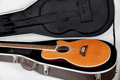 Takamine PT-108 Solid Flamed Sycamore OOO Acoustic-Electric Guitar, Japan 2000s