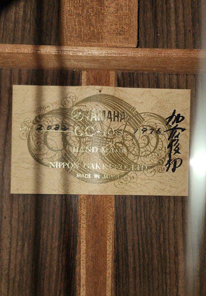 Yamaha GC-10S Handmade Concert Classical Guitar 1976 Signed by Toshiro Kato, Solid Cedar, IRW