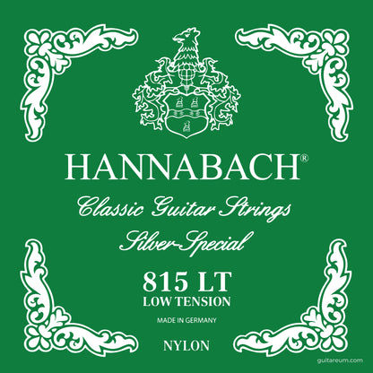 Hannabach 815 LT Silver Special Set Classical Guitar Strings Low Tension