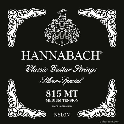 Hannabach 815 MT Silver Special Set Classical Guitar Strings Medium Tension