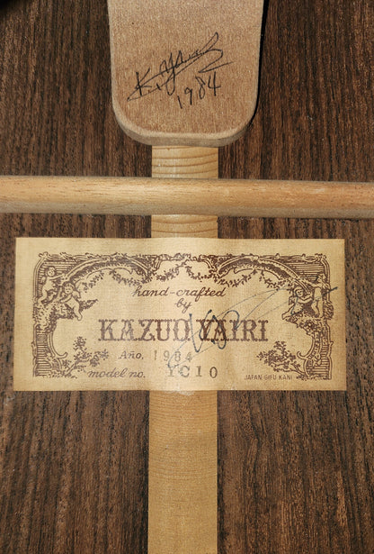Kazuo Yairi YC10 Handmade Classical Guitar 1984 Signed by Yairi