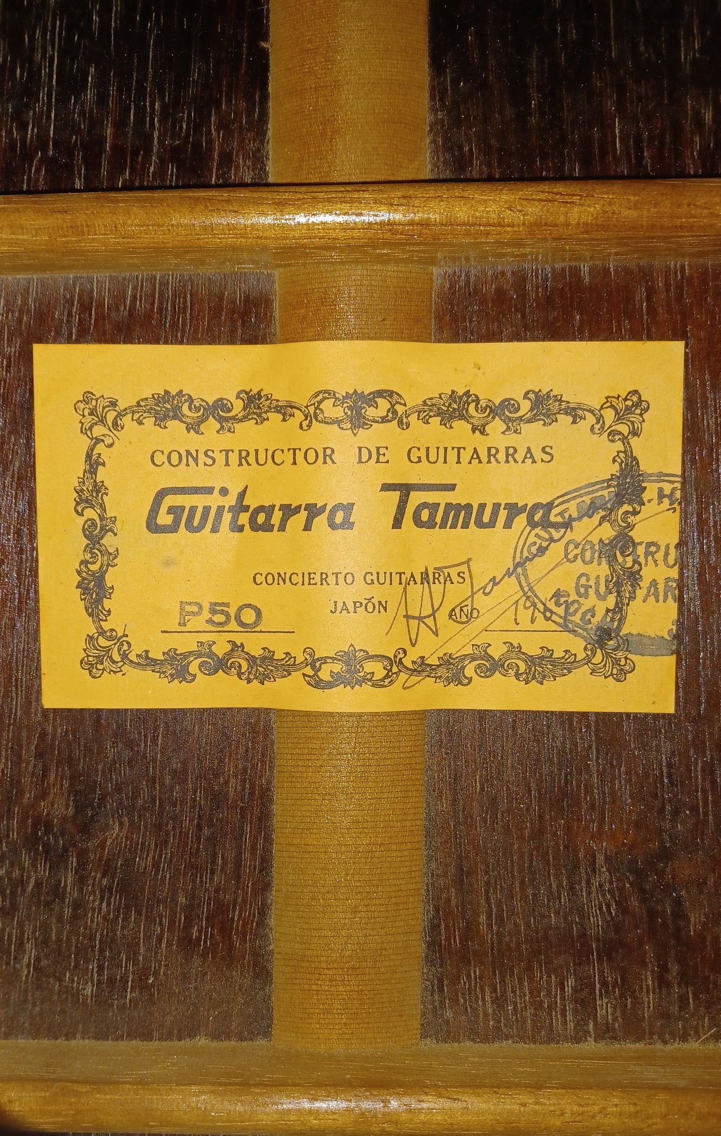 Hiroshi Tamura P50 Handmade Classical Guitar Signed by Tamura Japan 1969