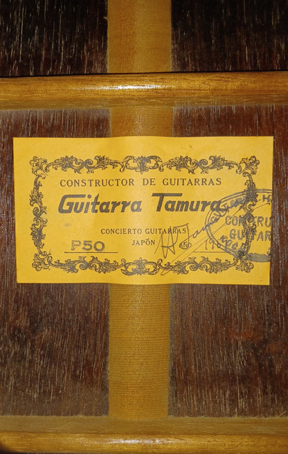 Hiroshi Tamura P50 Handmade Classical Guitar Signed by Tamura Japan 1969