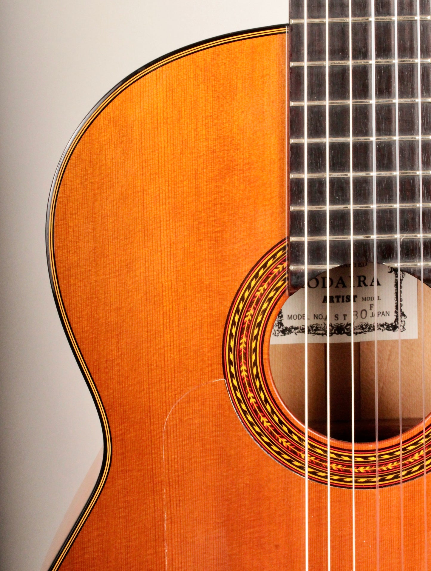 Kodaira AST-80F Flamenco Classical Guitar Solid Cedar, Cypress Back and Sides. Handmade in Japan