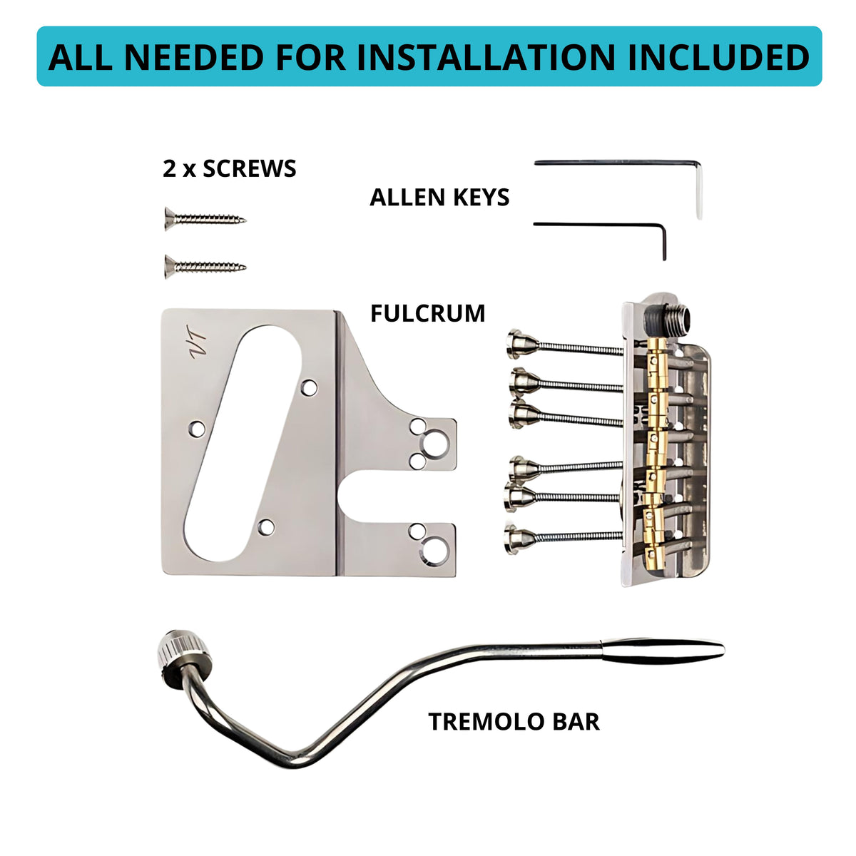 Vega-Trem VT2ND Teletrem Modern Telecaster Guitar Tremolo Bridge (Open Box)