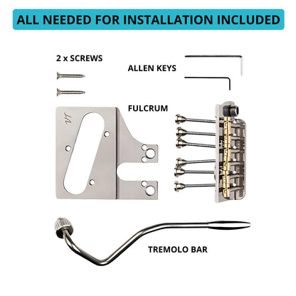 Vega-Trem VT2ND Teletrem Modern Telecaster Guitar Tremolo Bridge (Open Box)
