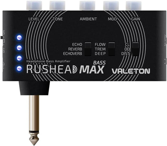 Valeton RUSHEAD Max Bass USB Chargable Portable Pocket Bass Headphone Amp
