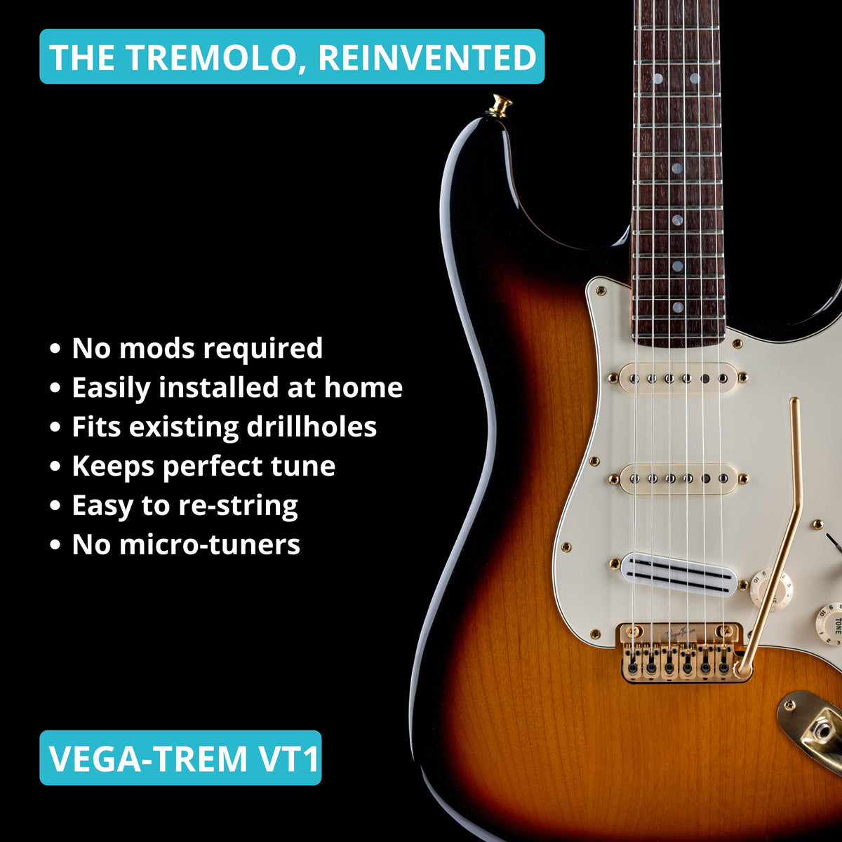 Vega-Trem VT1 Ultra-Trem Standard Stratocaster Guitar Tremolo Bridge For Strat (Open Box)