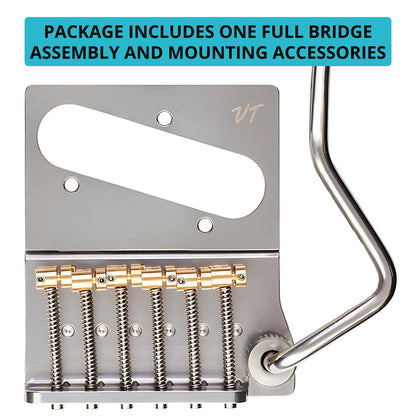Vega-Trem VT2ND Teletrem Modern Telecaster Guitar Tremolo Bridge (Open Box)
