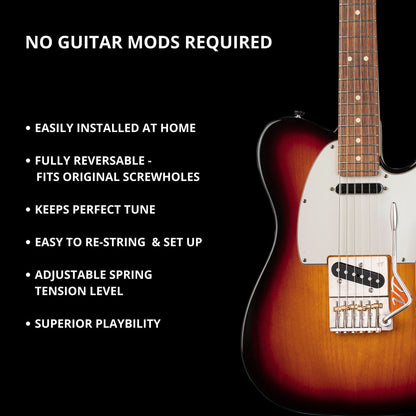 Vega-Trem VT2ND Teletrem Modern Telecaster Guitar Tremolo Bridge (Open Box)