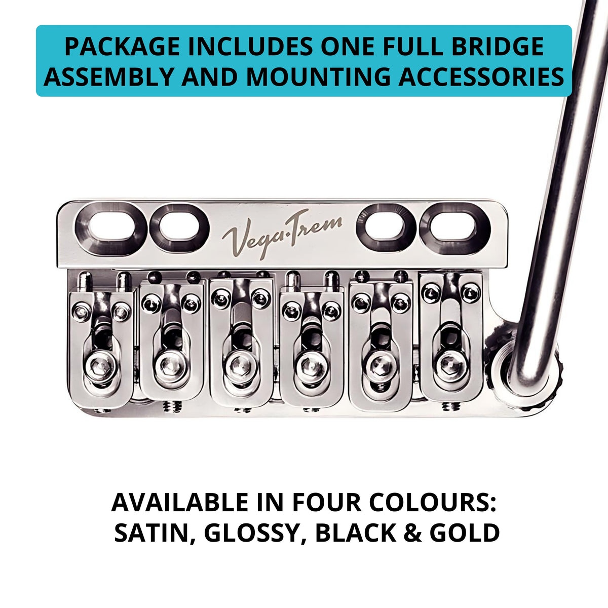 Vega-Trem VT1 Ultra-Trem Standard Stratocaster Guitar Tremolo Bridge For Strat Glossy
