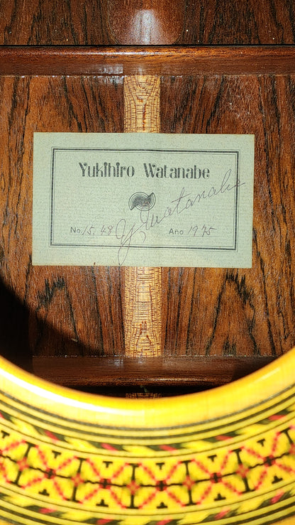 Yukihiro Watanabe No. 15 Handmade Concert Classical Guitar Japan 1975 Solid Spruce, Solid BRW