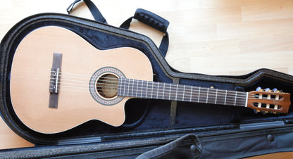 La Patrie Concert Cutaway Nylon String Acoustic-Electric Guitar