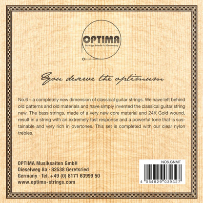 Optima No. 6 24K Gold Classical Guitar Strings