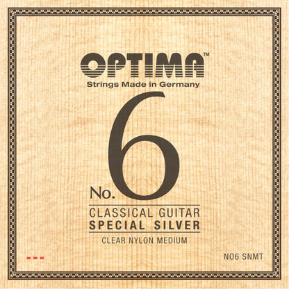 Optima No. 6 Silver Classical Guitar Strings (Medium)
