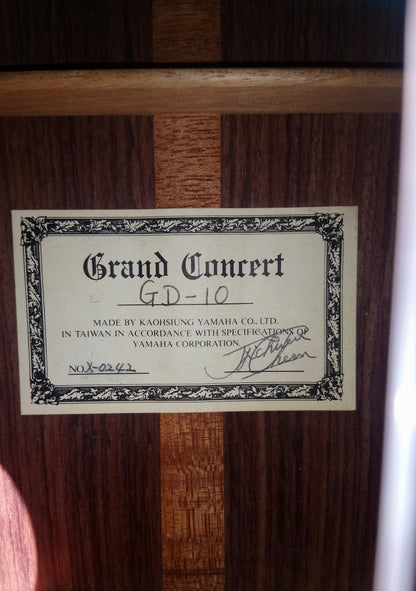 Yamaha GD-10 Grand Concert Classical Guitar Solid Spruce, Indian Rosewood 1990