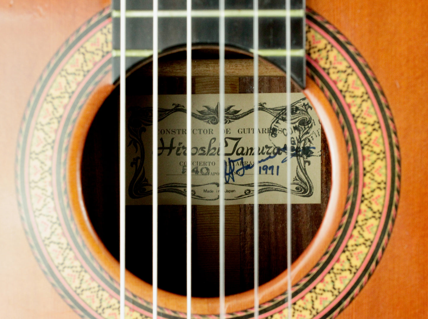 Hiroshi Tamura P40 Handmade Classical Guitar Signed by Tamura 1971